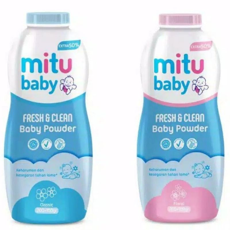 Jual Mitu Baby Powder 200+100gr | Shopee Indonesia