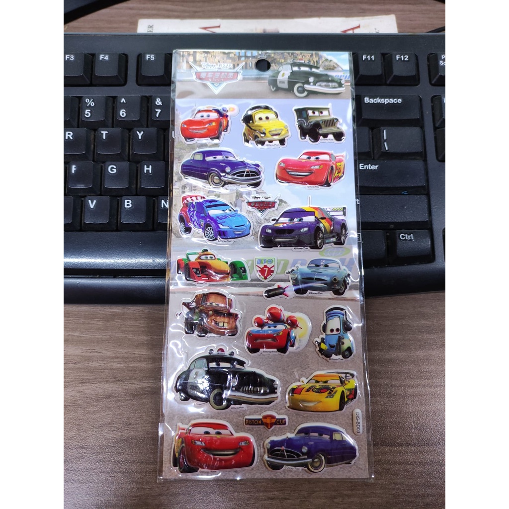 Jual Sticker Cars McQueen Lucu, Stiker Timbul Gambar Mobil Anak ...