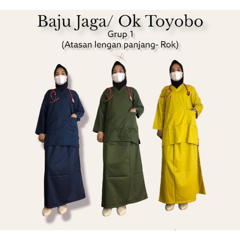 Jual Grup I - Baju Ok Toyobo Rok Lengan Panjang / Scrub Dokter /Baju ...