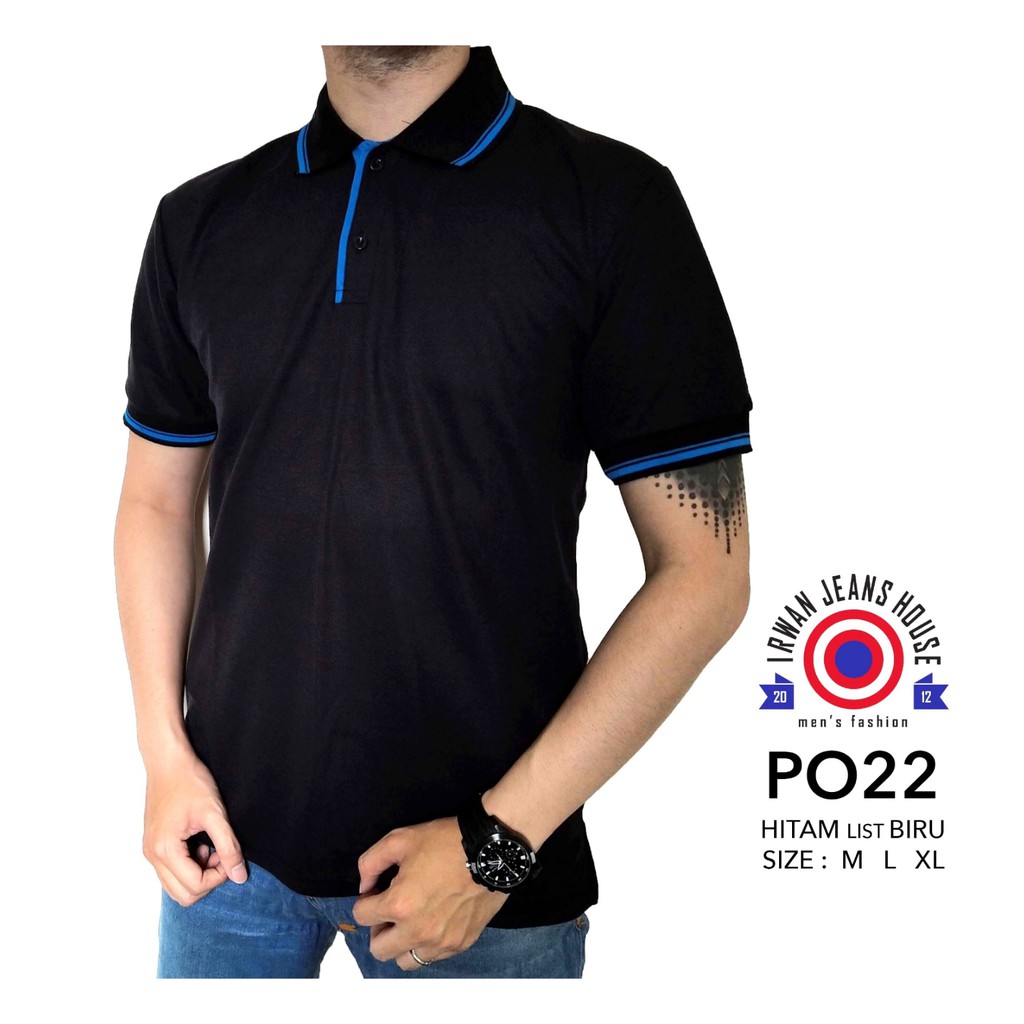 Jual Kaos Polos Berkerah Pria Kaos Polo Shirt Baju Poloshirt Cowok