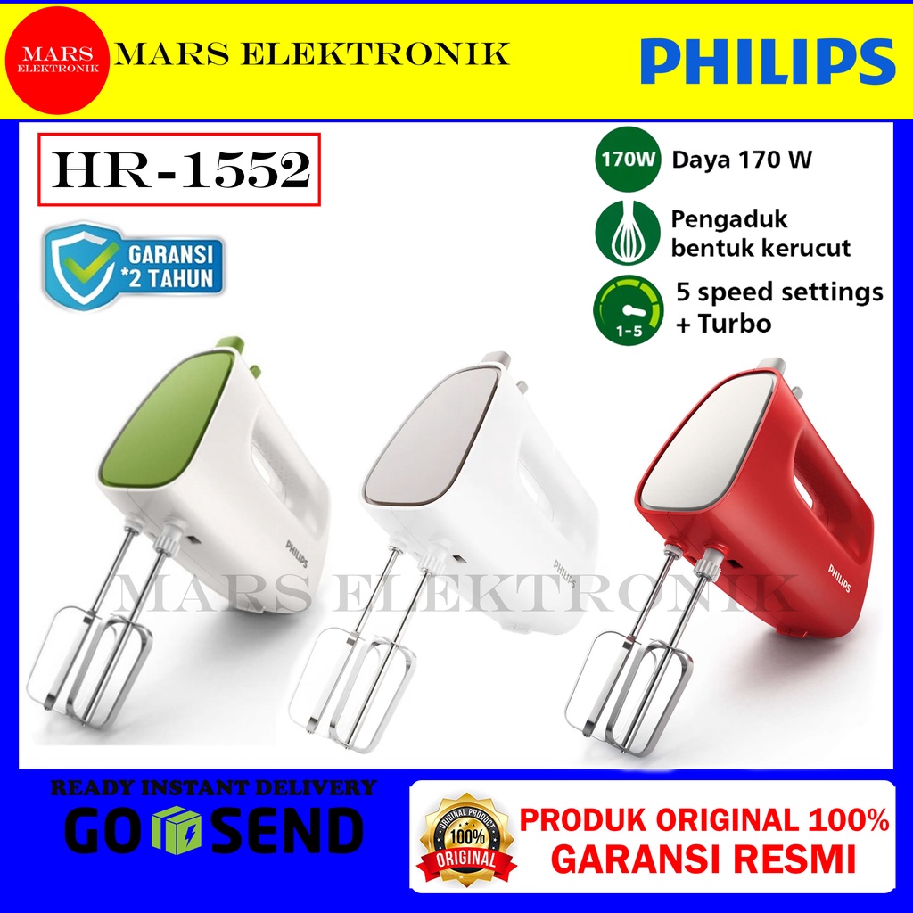 Jual HAND MIXER PHILIPS HR1552 / HR 1552 / MIXER HAND / READY