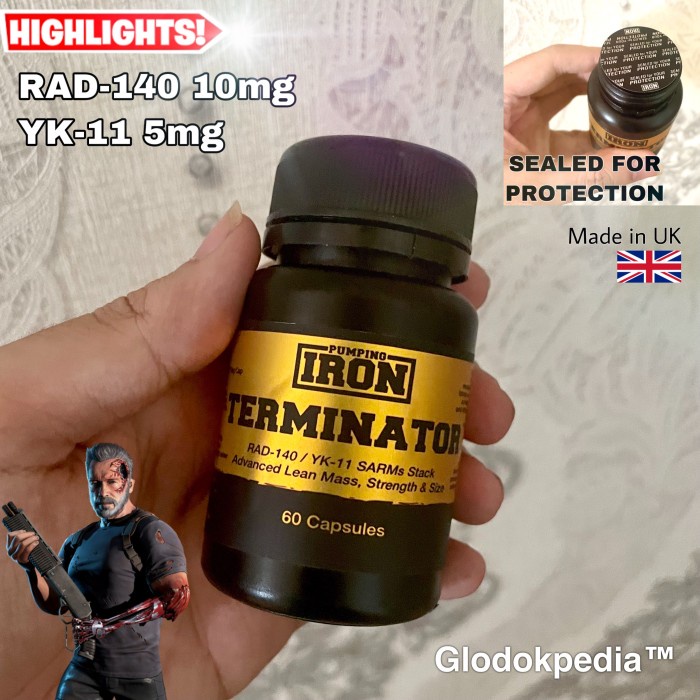 Jual promo SARMS TERMINATOR (RAD140 + YK11) STACK PUMPING IRON SARM UK 60caps Shopee Indonesia