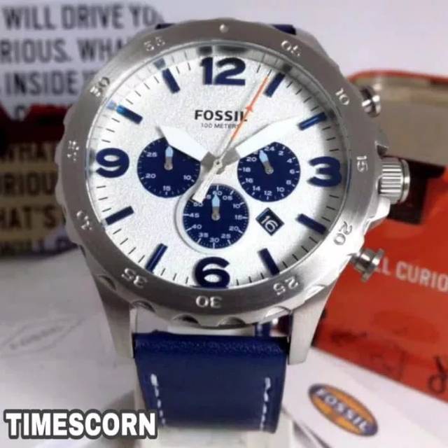FOSSIL JR 1480 SILVER 47 mm ORIGINAL 100