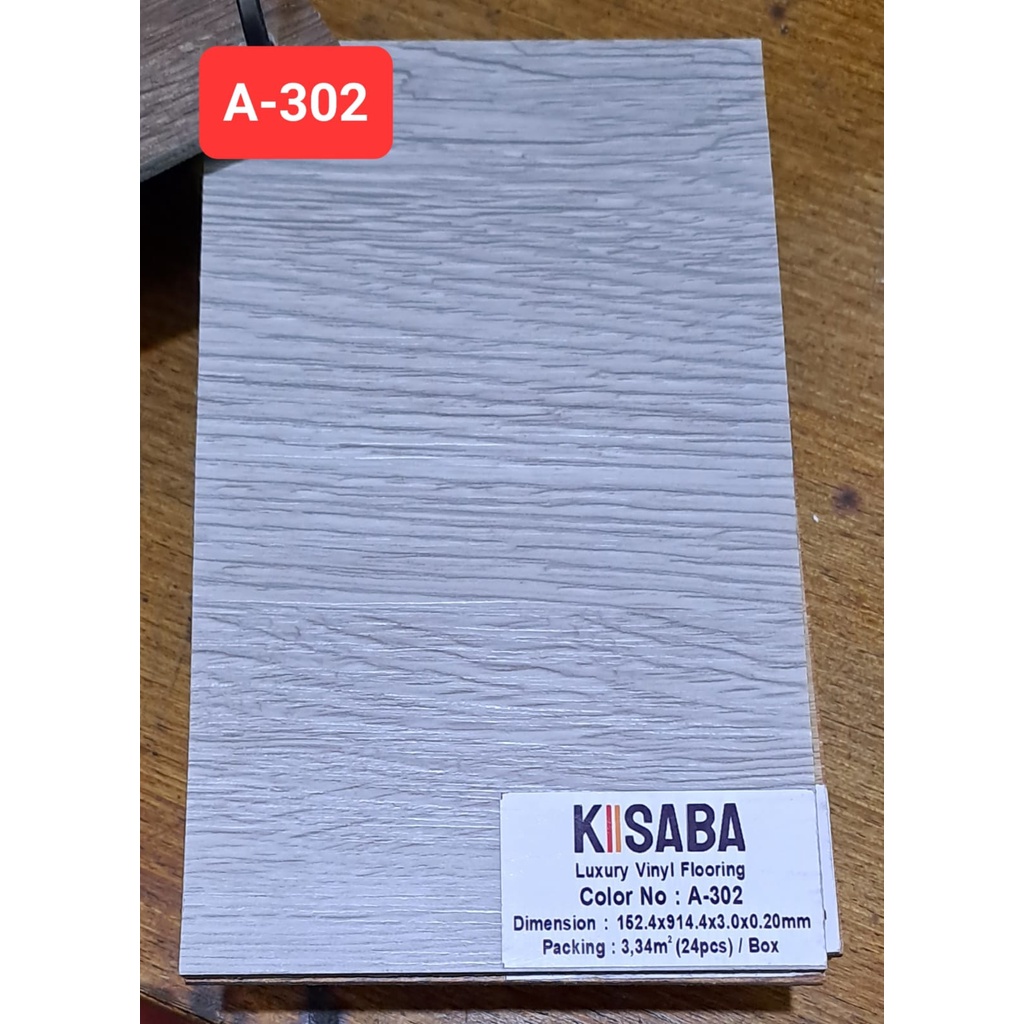 Jual Kisaba Vinyl Plank per Box untuk 3 M2 isi 24 pcs ketebalan 2mm ...