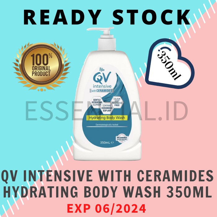 Jual QV Intensive With Ceramides Hydrating Body Wash 350ml Shopee