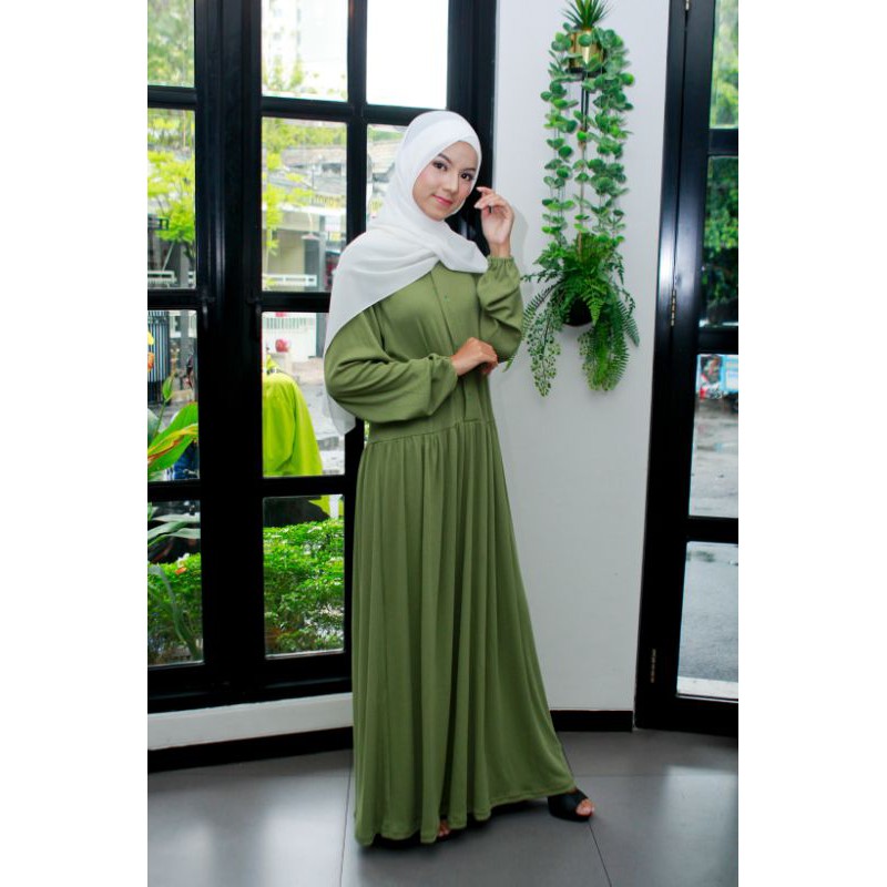 Jual Knit Zevana (olive) 'Dress' | Shopee Indonesia