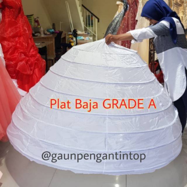 Jual PLAT GRADE A Petticoat ring 8 diameter 150cm Gelembung Gaun Kawat ...