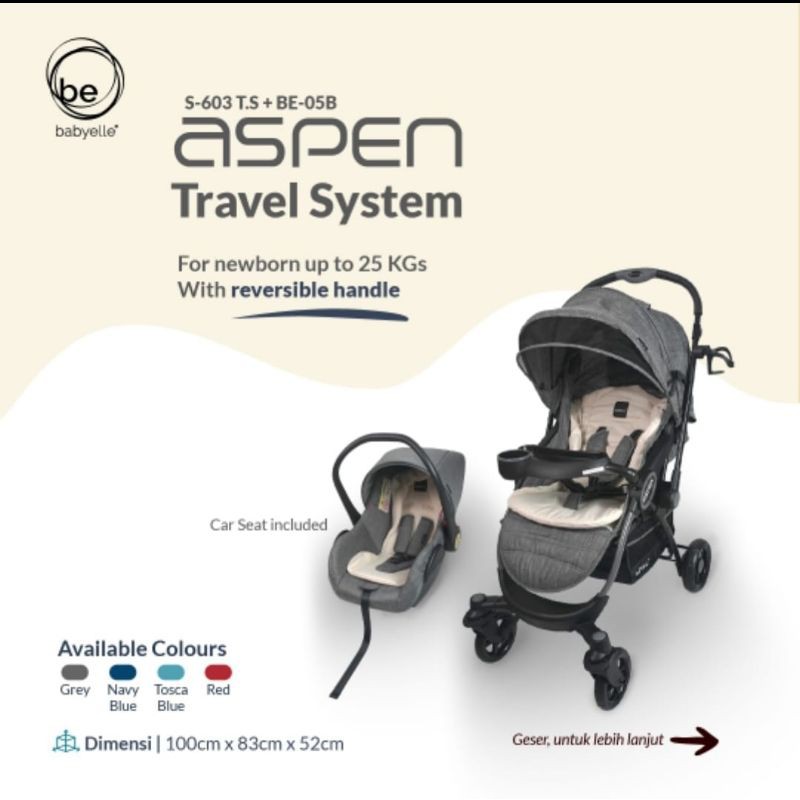 Stroller baby 2025 elle untuk travelling