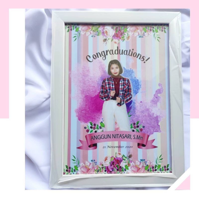 Jual DESAIN CUSTOM KADO FRAME A4 MURAH UNTUK ULANG TAHUN, WISUDA ...