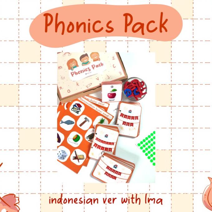 Jual Phonics Pack Paket Belajar Membaca Fonik Menulis Montessori ...