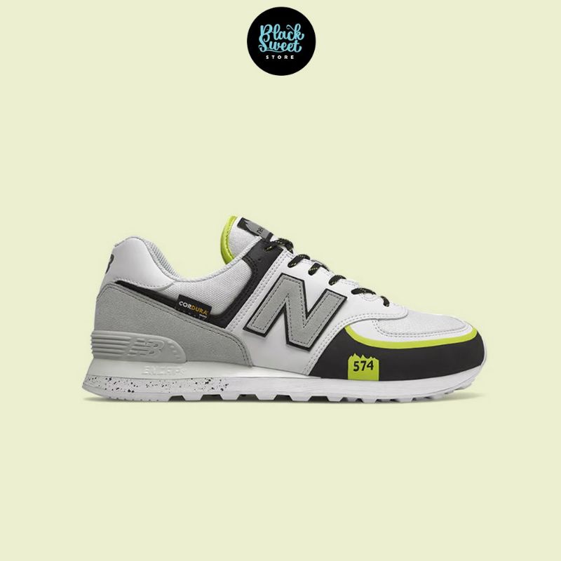 SEPATU SNEAKERS NEW BALANCE 574 ALL TERRAIN WHITE LIME BLACK