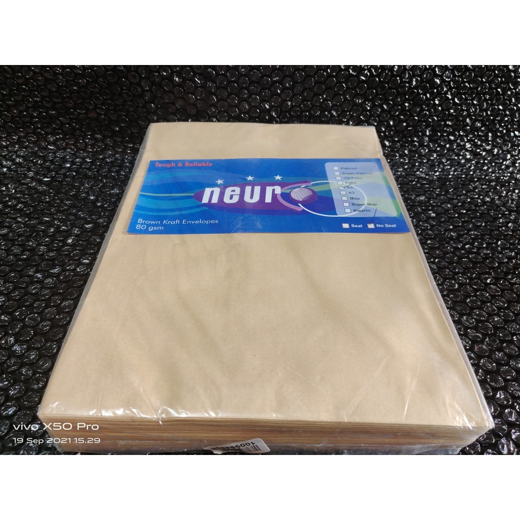 Jual NEURO Amplop Cokelat A4 (1 Pack Isi 100 Lembar) - Amplop Lamaran ...