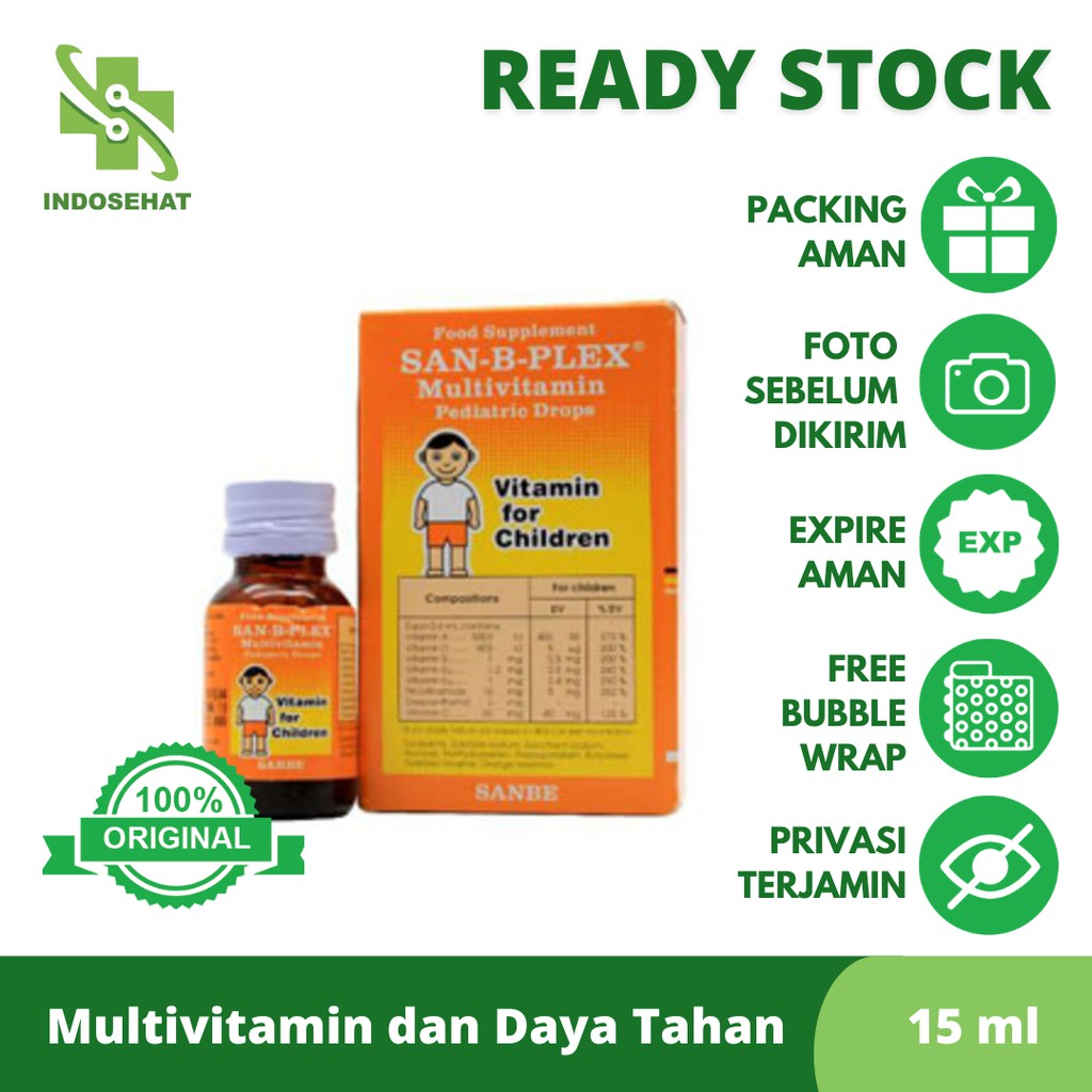 Jual SanBPlex Drops 15ml Multivitamin Bayi & Anak Shopee Indonesia
