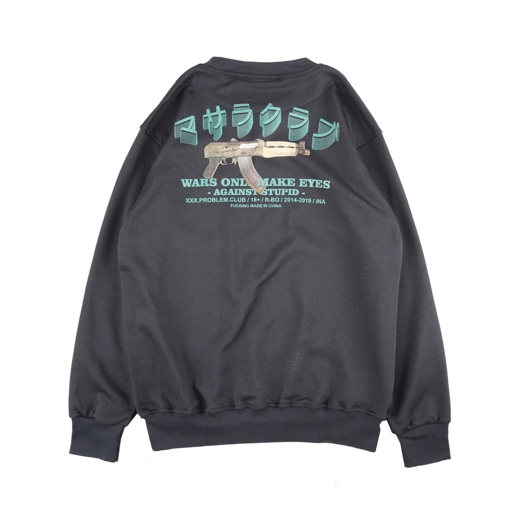 Jual Problem Club - Crewneck - Fokosima - Black | Shopee Indonesia