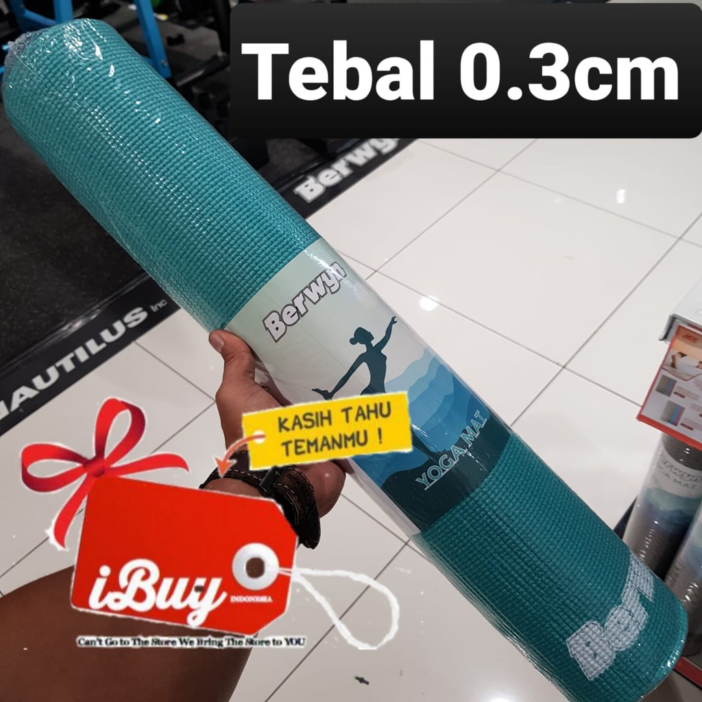 Jual Berwyn Workout Yoga Mat Matras P 173cm x 61cm Tebal 0.3cm Shopee Indonesia