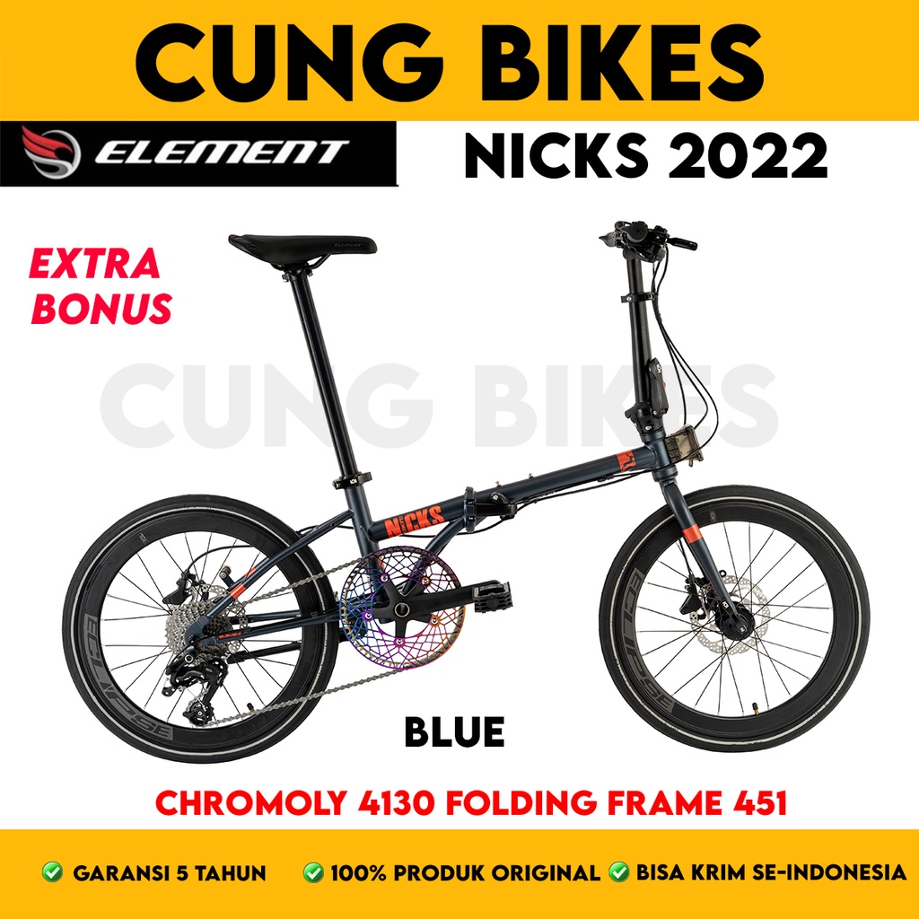 Jual Sepeda lipat 20 inch folding bike Element Nicks 451 new garansi 5