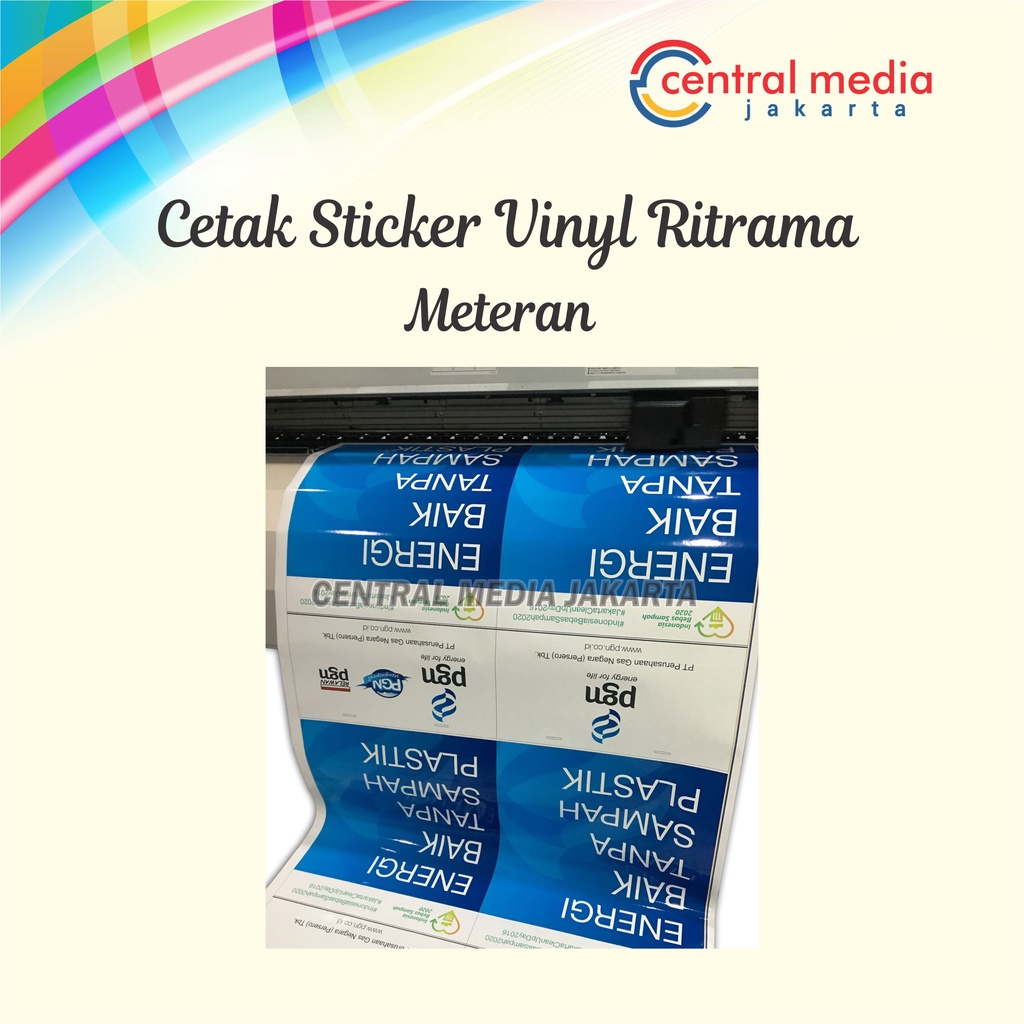 Jual Cetak Print Sticker Ritrama Vinyl Putih & Transparan Meteran ...