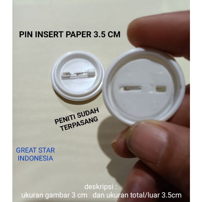 Jual Pin insert paper 3.5 CM | Shopee Indonesia