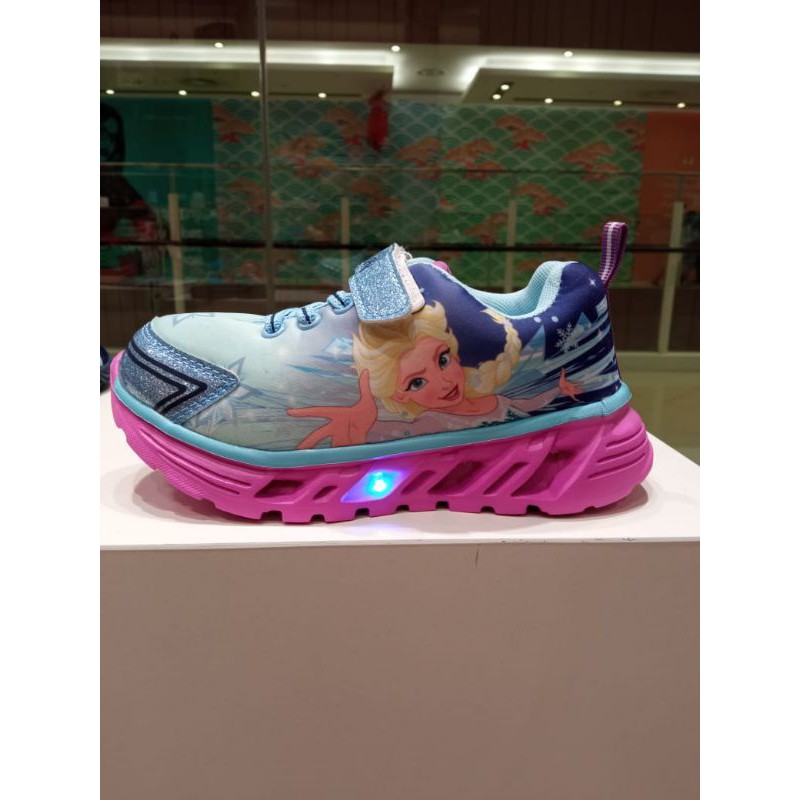 Jual Sneaker Frozen Anak2 Cewek Ringan Lentur Lampu Original Bata 381