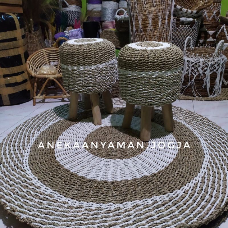 Jual Stool Seagrass / Stool Pandan / Stool Minimalis / Stool Natural ...