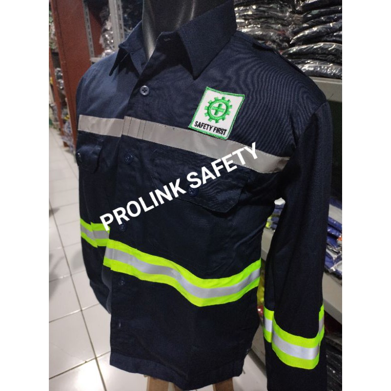 Jual KANCING NAVY BAJU SAFETY BERLOGO K3 BENDERA DOBLE SCOTLIGT DRILL ...
