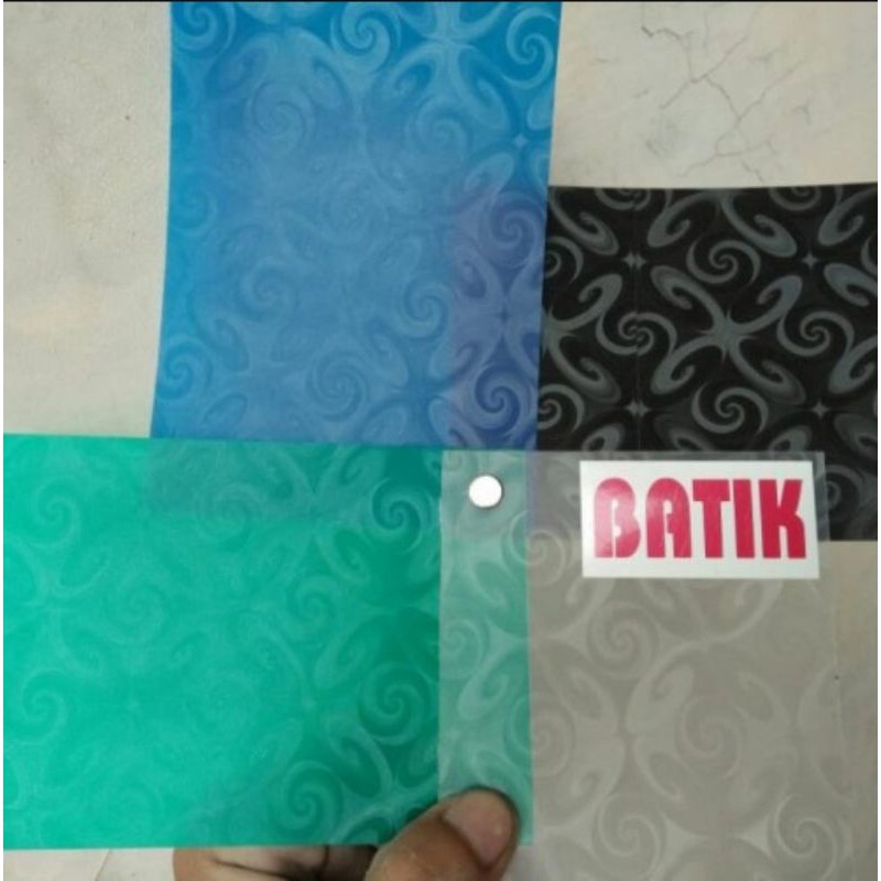 Jual fiber plat plastik pvc penutup pagar motif batik tebal 0,7mm lebar ...