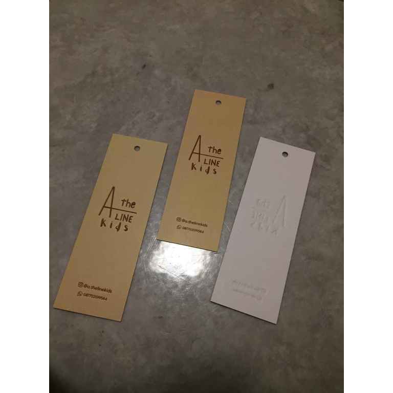 Jual Hangtag Exlusive Premium Emboss & hot print foil | Shopee Indonesia