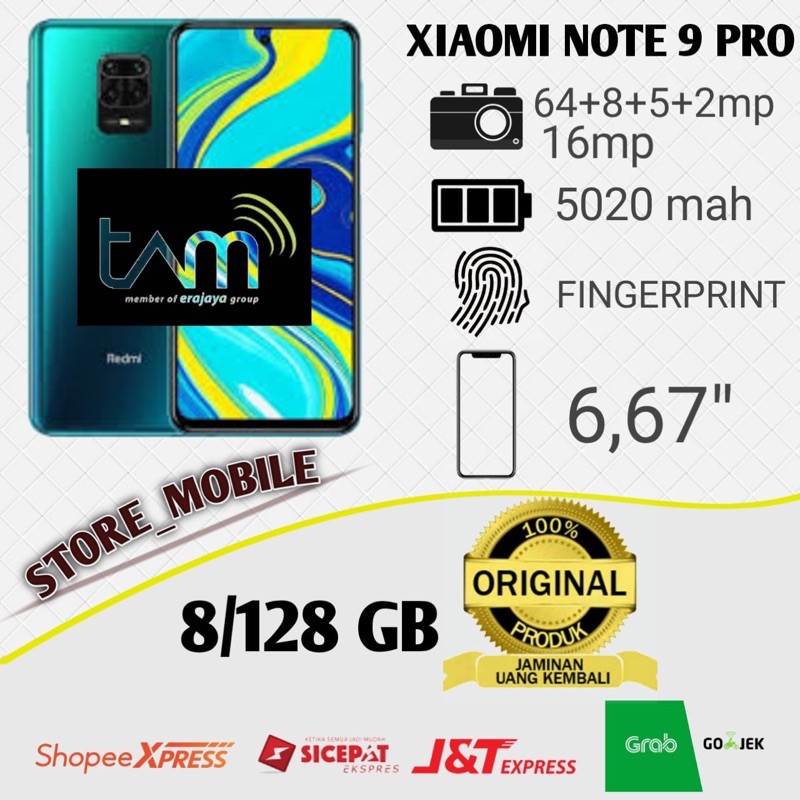 Jual XIAOMI REDMI NOTE 9 PRO 8/128 RAM 8GB ROM 128GB GARANSI RESMI TAM ...