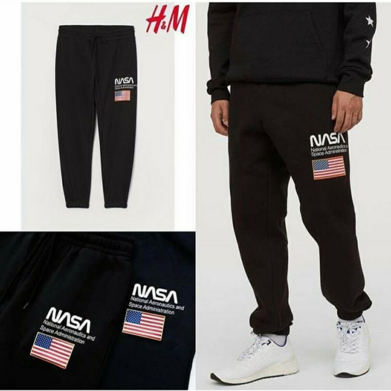 Jual Celana jogger pants h m nasa unisex original 100 Shopee