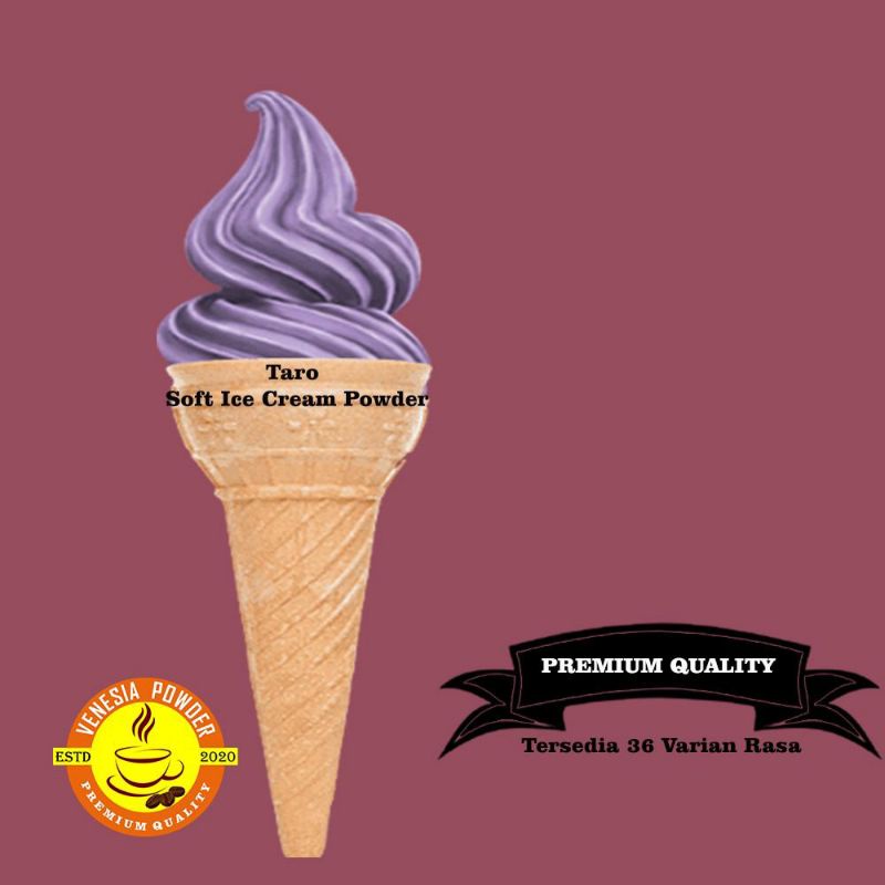Jual SOFT ICE CREAM RASA TARO TERLARIS 1KG-BUBUK ES KRIM TARO 1KG-BUBUK ...