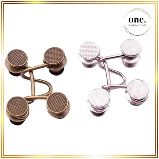 ONEFASHIONMALL RM001 Kancing Jeans 1Set Logam Simple Adjustable Bunga Daisy Pengecil Gesper Pengait