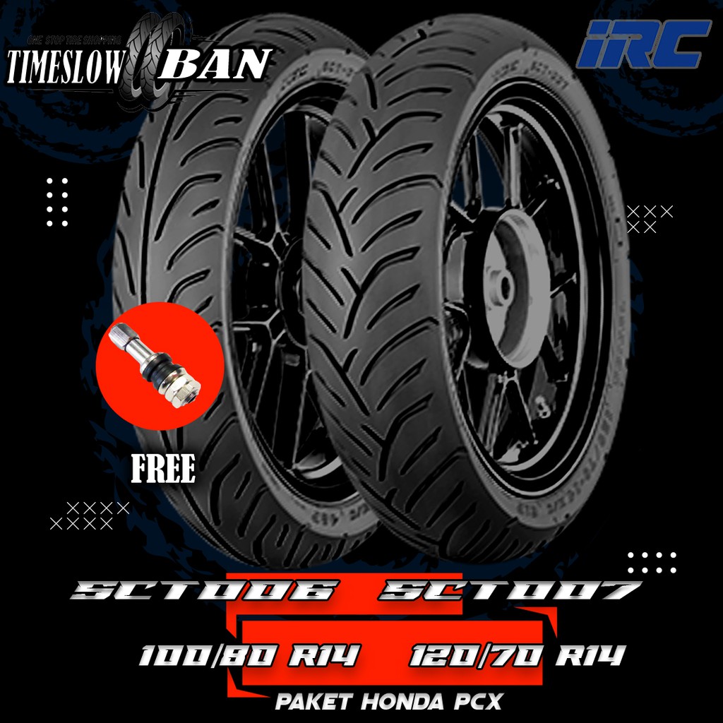 Jual Paket Ban Motor HONDA PCX // IRC SCT-006 100/80 IRC SCT-007