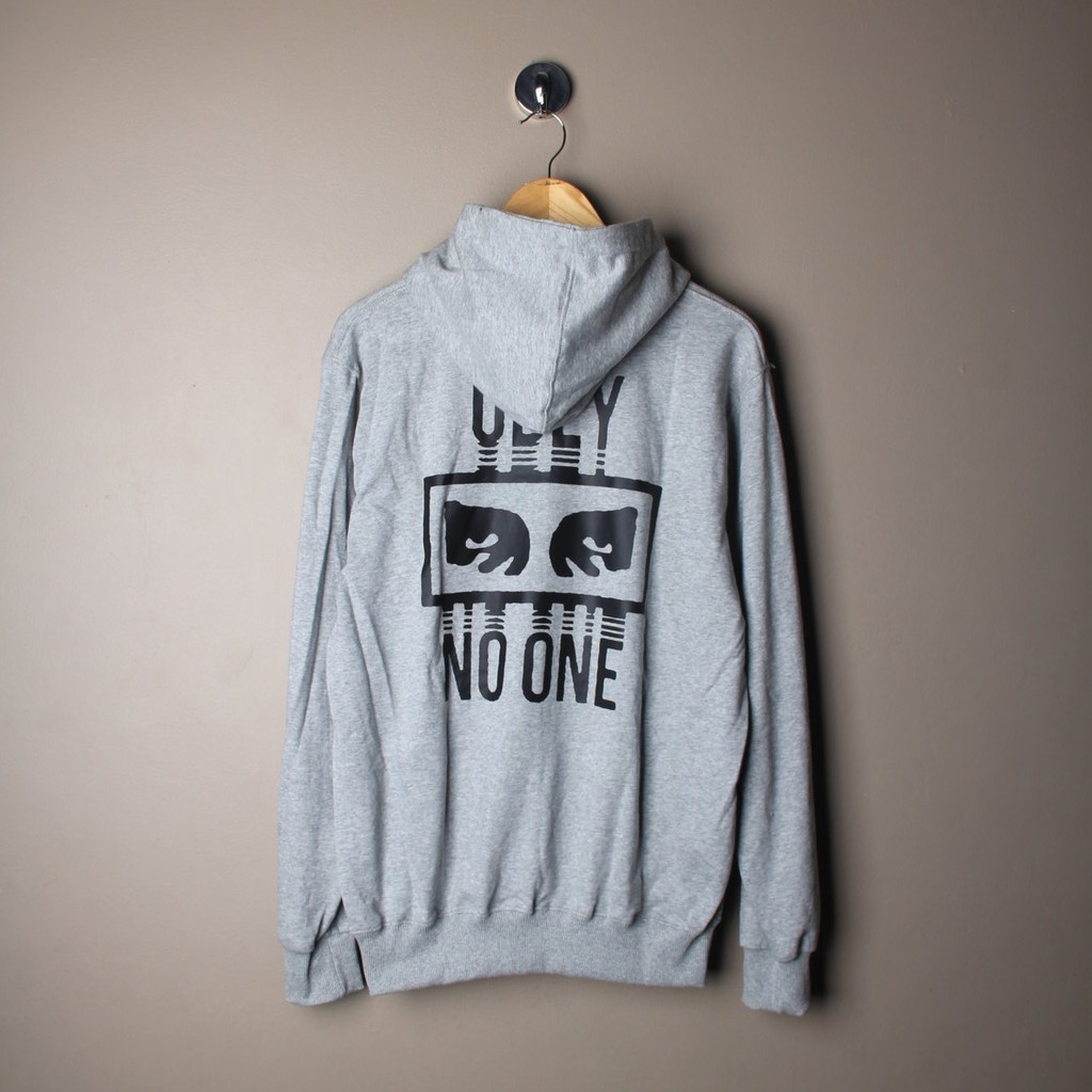 HOODIE JAKET OBEY NO ONE GREYIRN RBO