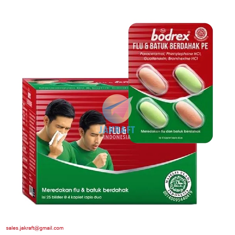 Jual (4 Tablet) BODREX Flu & Batuk Berdahak PE Obat Flu dan Batuk