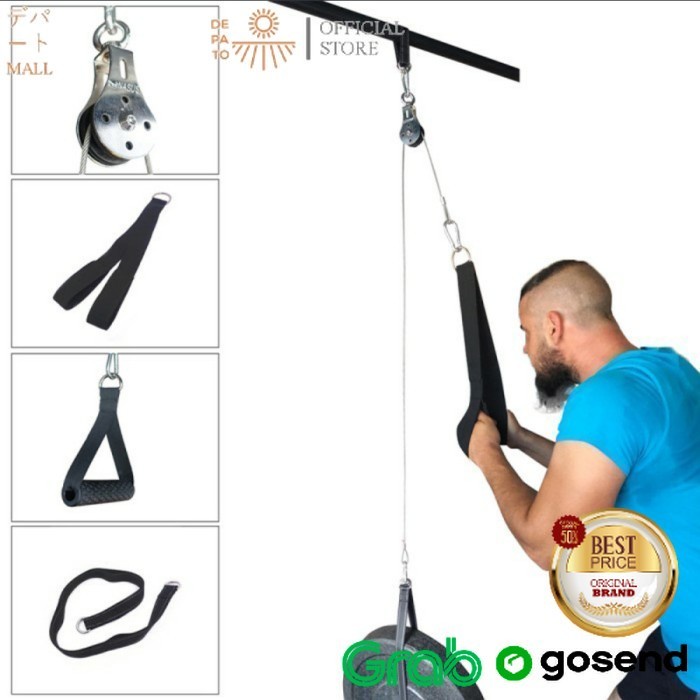 Jual Simple pulley lat pull down support cable crossover katrol fitness