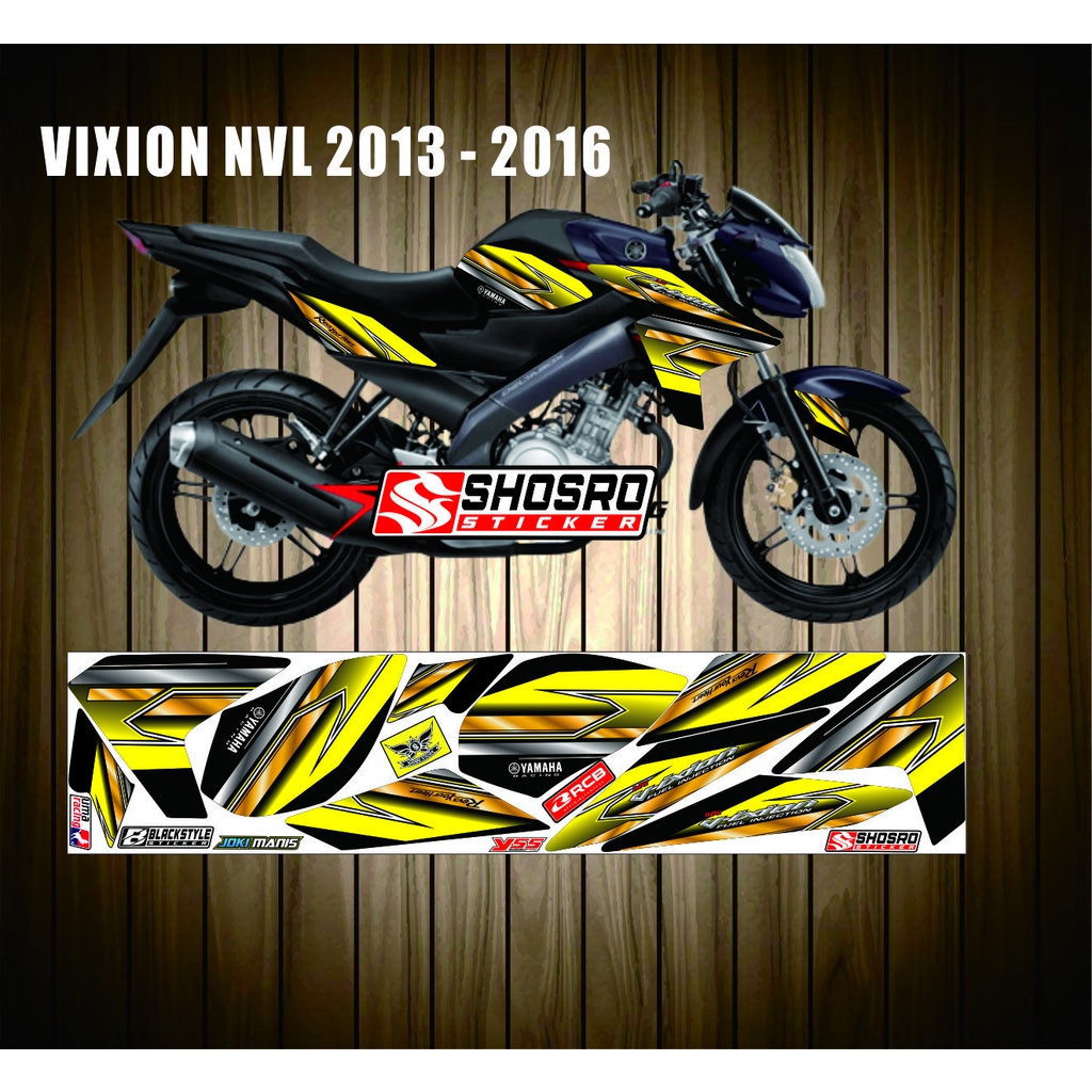 Jual Stiker Motif Sticker Motor Variasi Yamaha Vixion Nvl 2013 2016 Custom Striping Motor