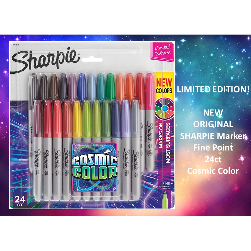 Jual NEW Sharpie Markers Fine Point 24 Cosmic Colors LIMITED EDITION ...