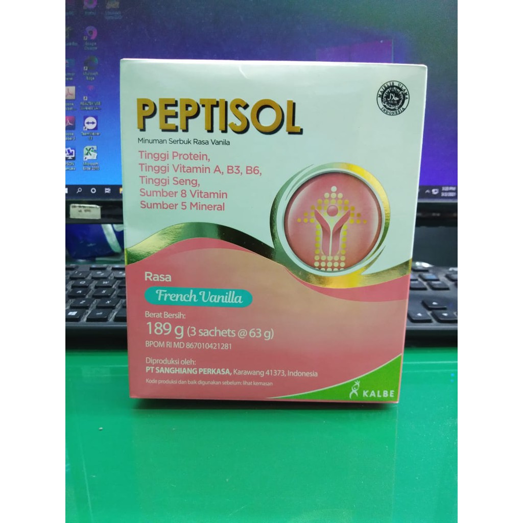 Jual PEPTISOL SUSU BUBUK RASA VANILA 189 G | Shopee Indonesia