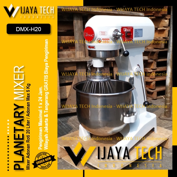 Jual Planetary Mixer 20 Liter FOMAC DMX-H20 Mixer Adonan Roti 20L Stand ...