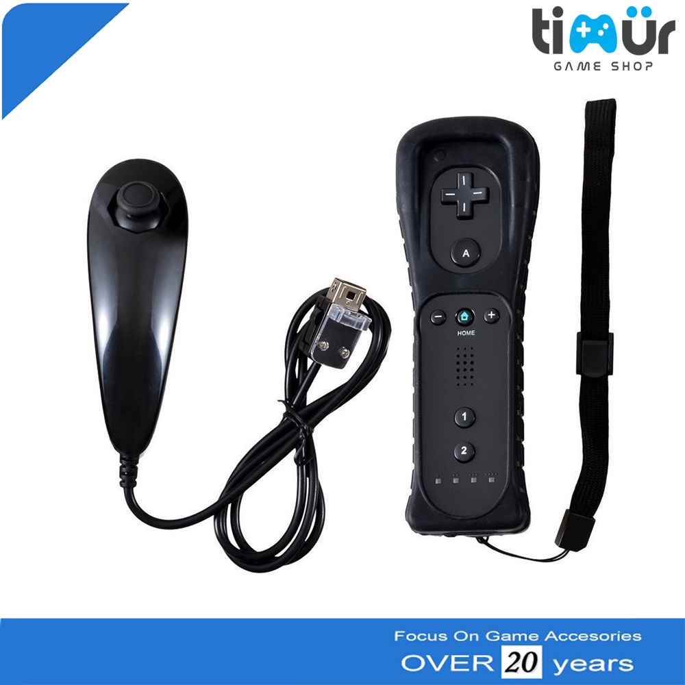 Wiimote Nunchuk Set (build in motion plus) Remote Nintendo Wii