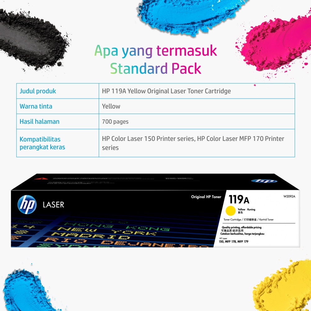 HP Toner 119A Yellow Original Laser Toner Cartridge (4)
