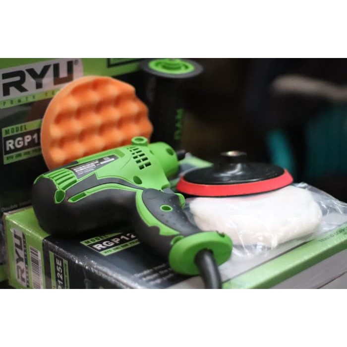 Jual PAKET SPONGE MESIN POLES RYU GUN POLISHER TEKIRO RYU RGP 125E ...