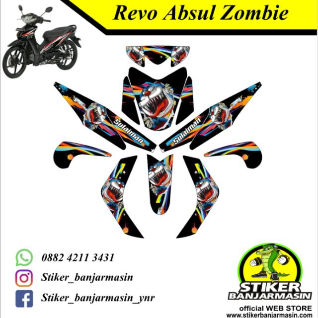 Jual DECAL / STRIPING / LES MOTOR REVO ALL ( MOTIF RACING , BALAP ...