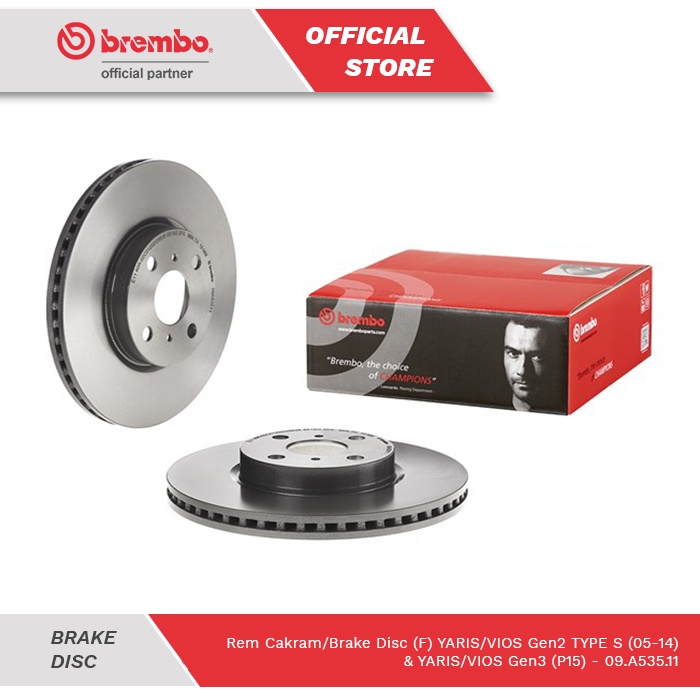 Jual Brembo Rem Cakram / Brake Disc Toyota Yaris / Vios Gen2 Type S