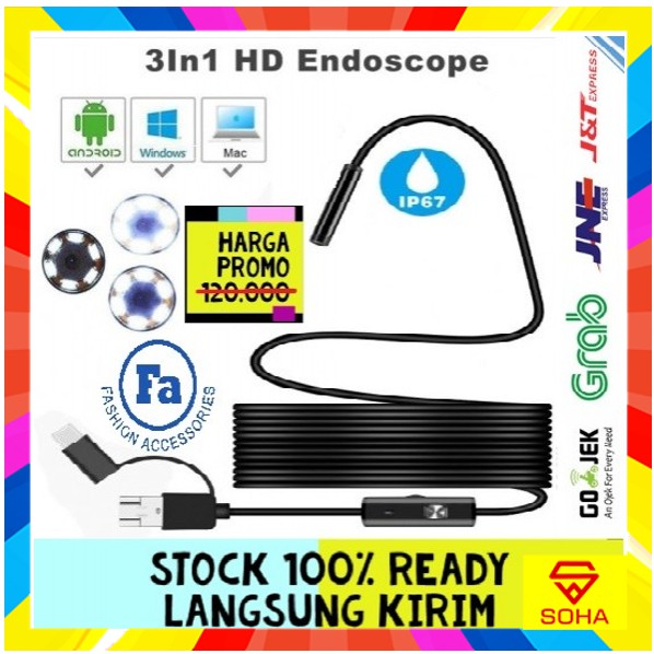 Jual Y101 Endoscope Camera Ear Cleaning HD Waterproof Endoskopi