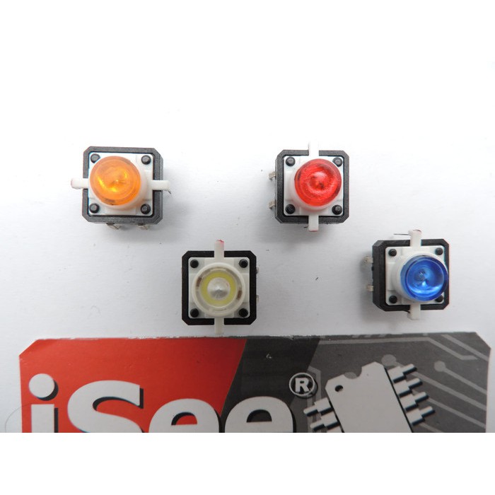 thumbnail image 2 of Momentary Tactile Push Button Kit 25 Sets 12x12x7.3MM Micro Switch Circular Button In 5 Colors For Arduino 2 of 11