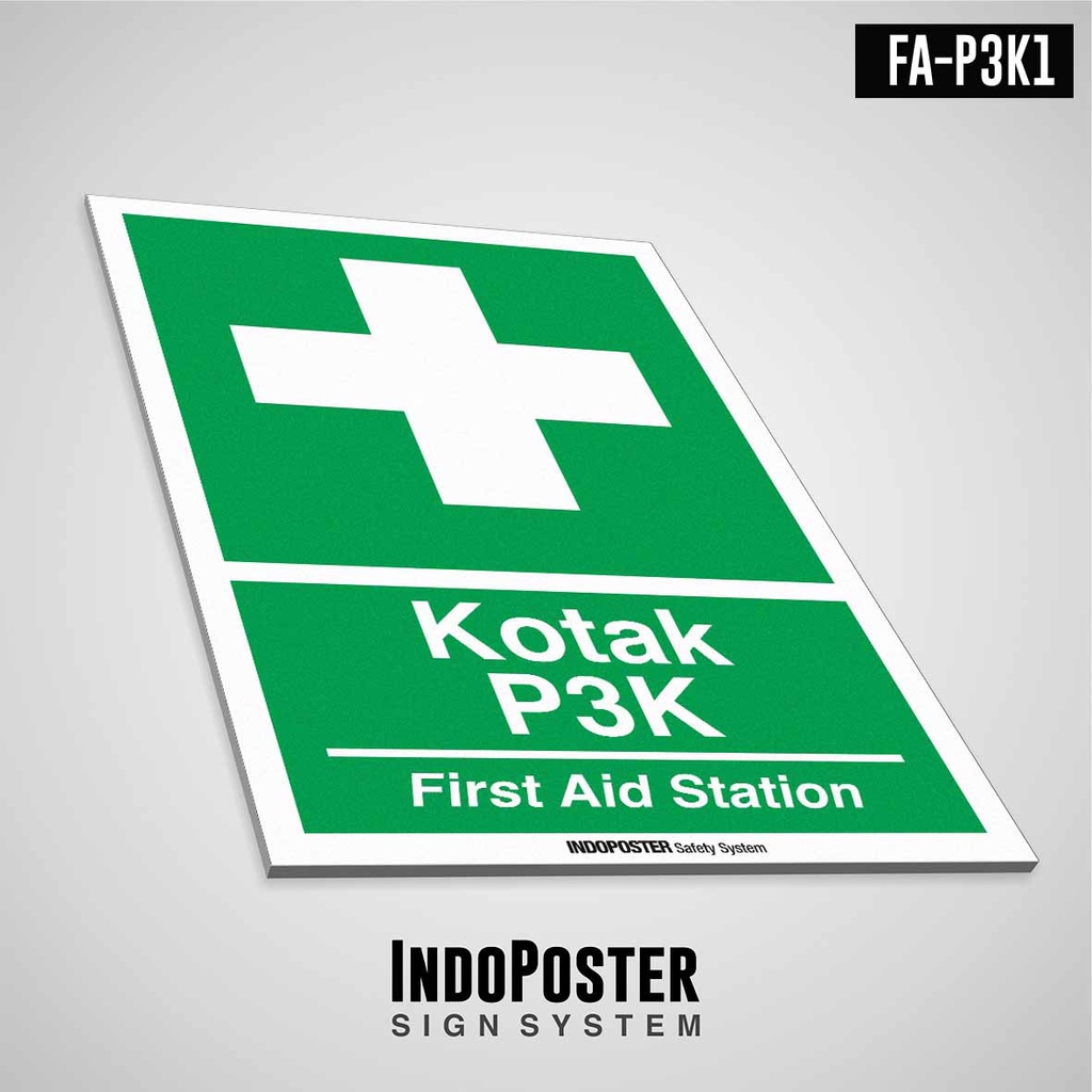 Jual Safety Sign Rambu K Pvc Kotak P K First Aid Box Standar Iso Ver M X Cm Shopee