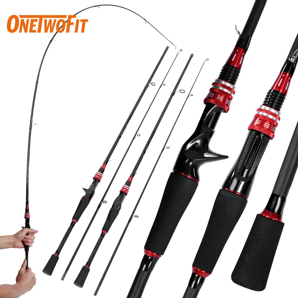 Jual 1.8M 2 Bagian Spinning/Casting Fishing Rod Fiber Carbon
