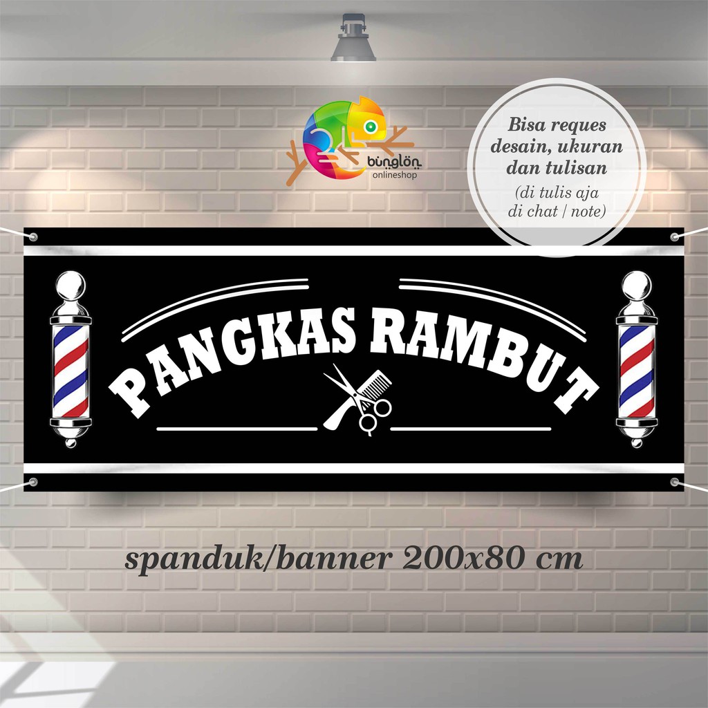 Jual Spanduk Banner Pangkas Rambut Simple Keren Shopee Indonesia