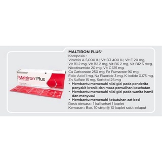 Jual Maltiron Plus Vitamin D Dan Vitamin C Obat Anemia Tambah Darah